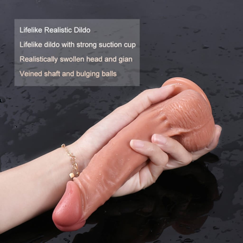 Borg 20 Cm Yeni Nesil Çift Katmanlı Vantuzlu Tam Realistik Penis