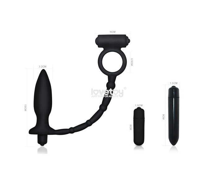 10 Titreşimli Penis Halkası ve Anal Plug Anal Vibratör
