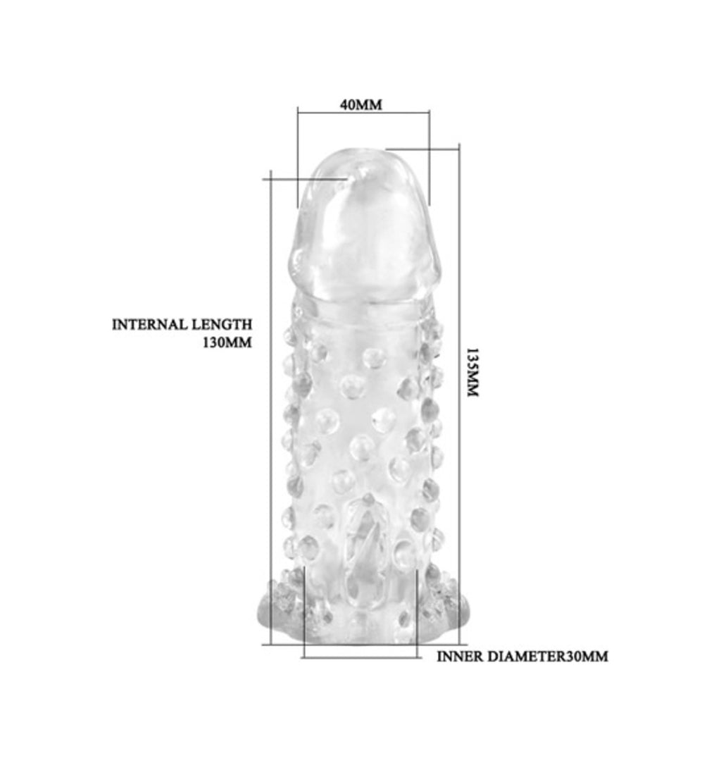 Baile Enlarge Sleeve 14 Cm Tırtıklı Süper Kalite Penis Kılıfı Dildo