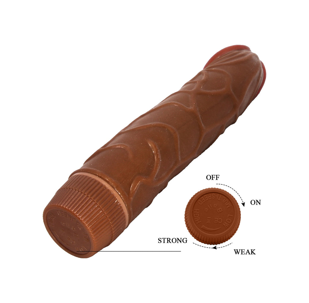 Zenci Güçlü Titreşimli 23 Cm Gerçekçi Vibratör Realistik Dildo