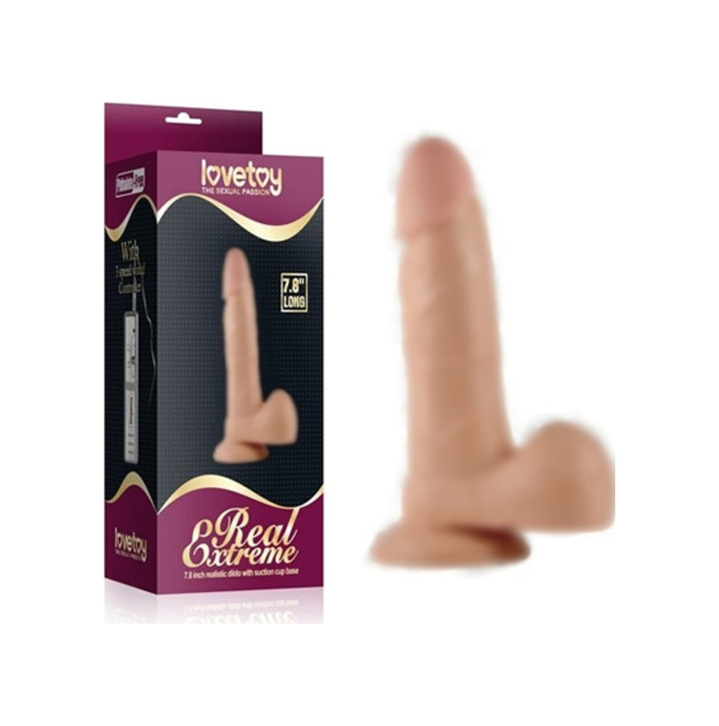 Lovetoy Real Extreme Testisli Kalın Realistik Penis Dildo 20 Cm