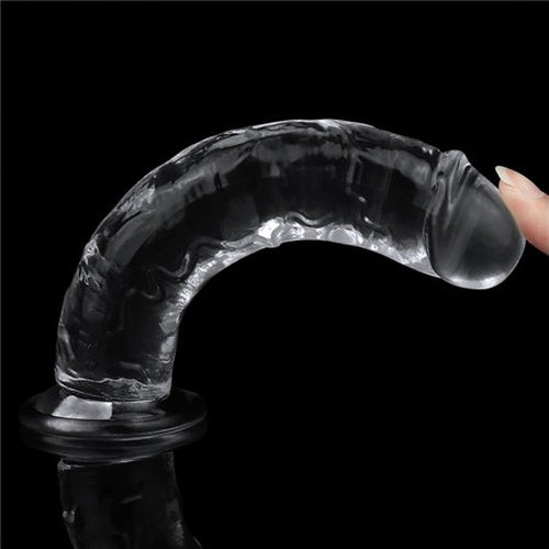 Flawless Yeni Nesil 18 Cm Süper Vantuzlu Kalın Şeffaf Dildo Penis