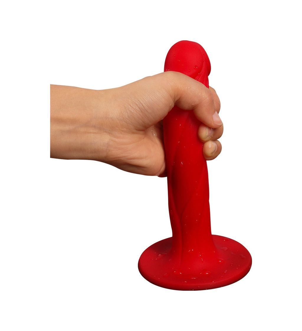 Kırmızı Penis Başlı Vajinal Silikon Plug Dildo