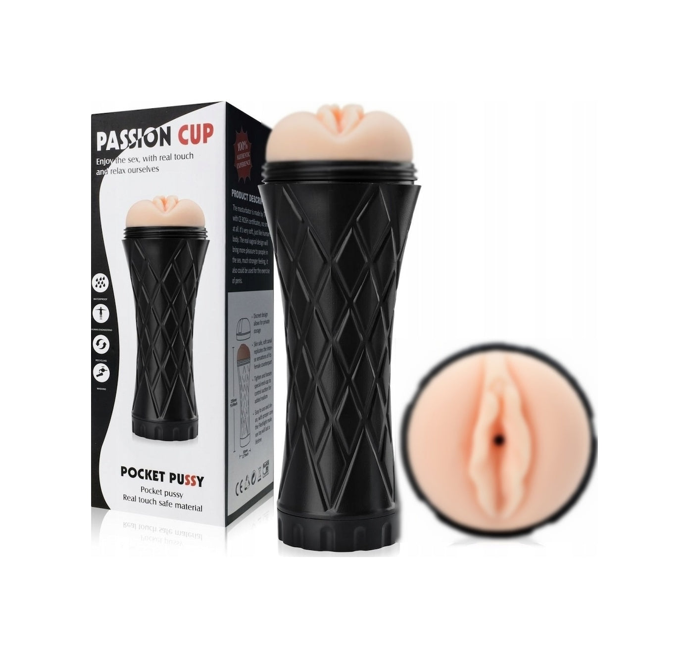 Passion Cup 25 Cm Büyük Boy Fener Tipi Realistik Suni Vajina