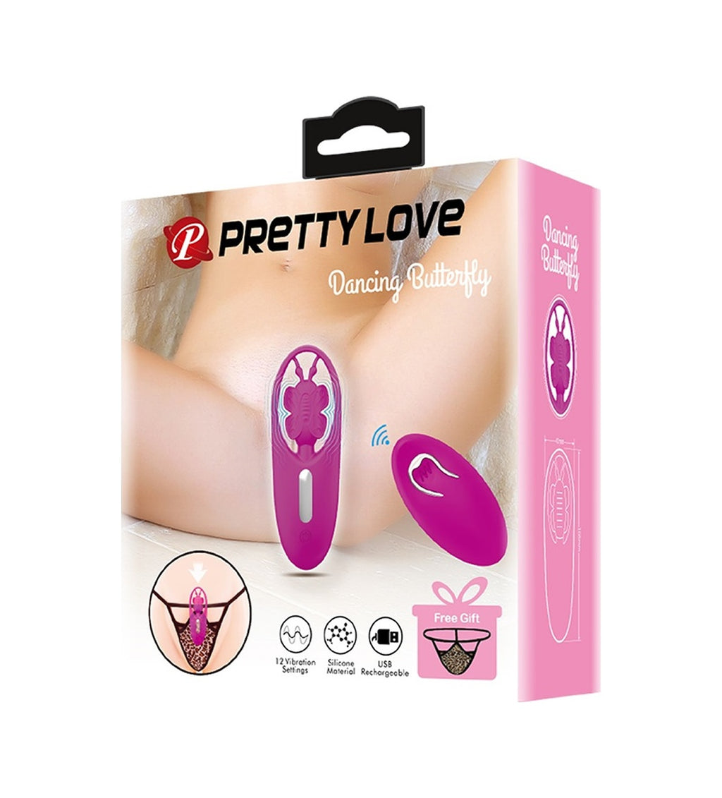 Pretty Love 12 Titreşimli Usb Şarjlı Giyilebilir Kelebek Vibratör Masturbator