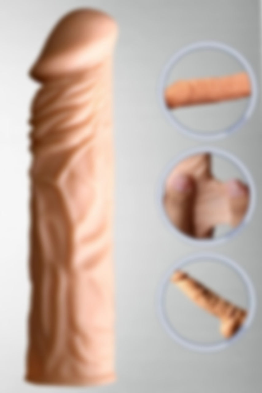 Özel Tasarım Penis Kılıfı 6 CM Uzatmalı Damarlı