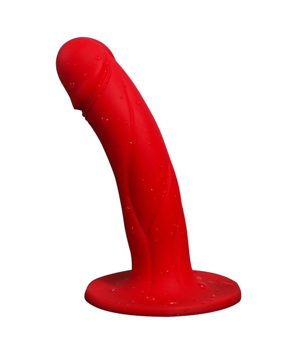 Kırmızı Penis Başlı Vajinal Silikon Plug Dildo
