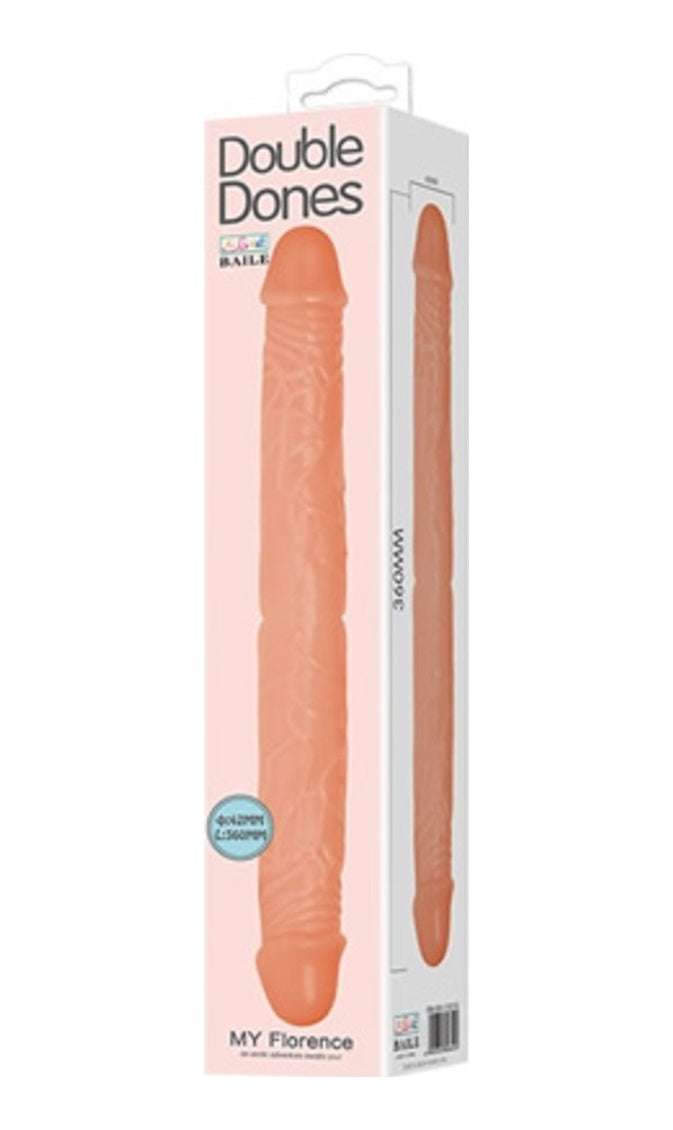 Baile Double Dong 36Cm Çift Taraflı Kıkırdaklı Penis Anal Vajinal Dildo