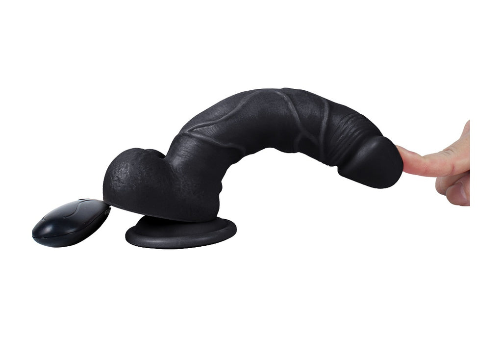 Tam Realistik 20 Titreşimli Vantuzlu Gerçekçi Siyah Zenci Vibratör Penis 20 CM