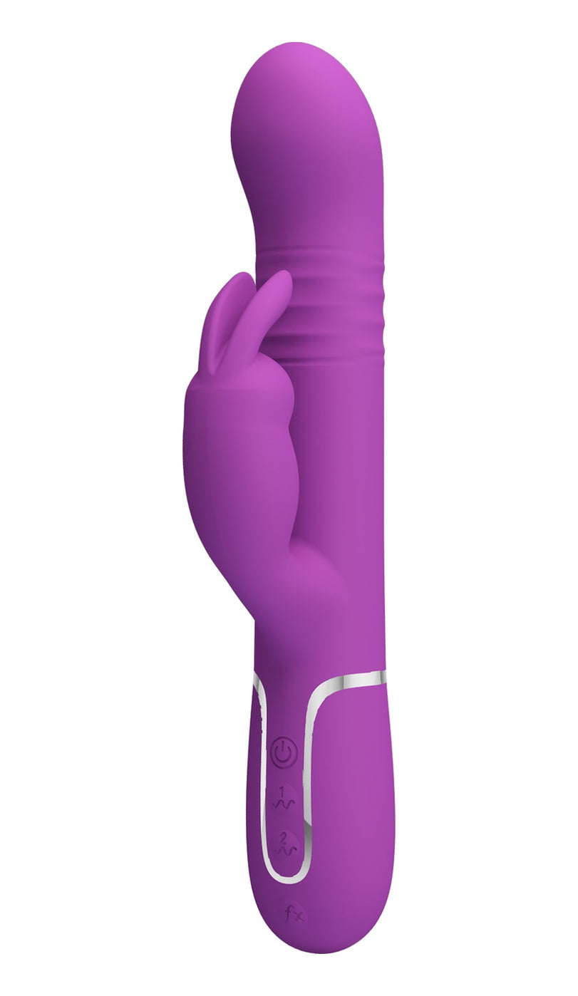 Rabbit Çift Motor 7 Titreşimli Oynarbaşlı Silikon Mor Vibratör