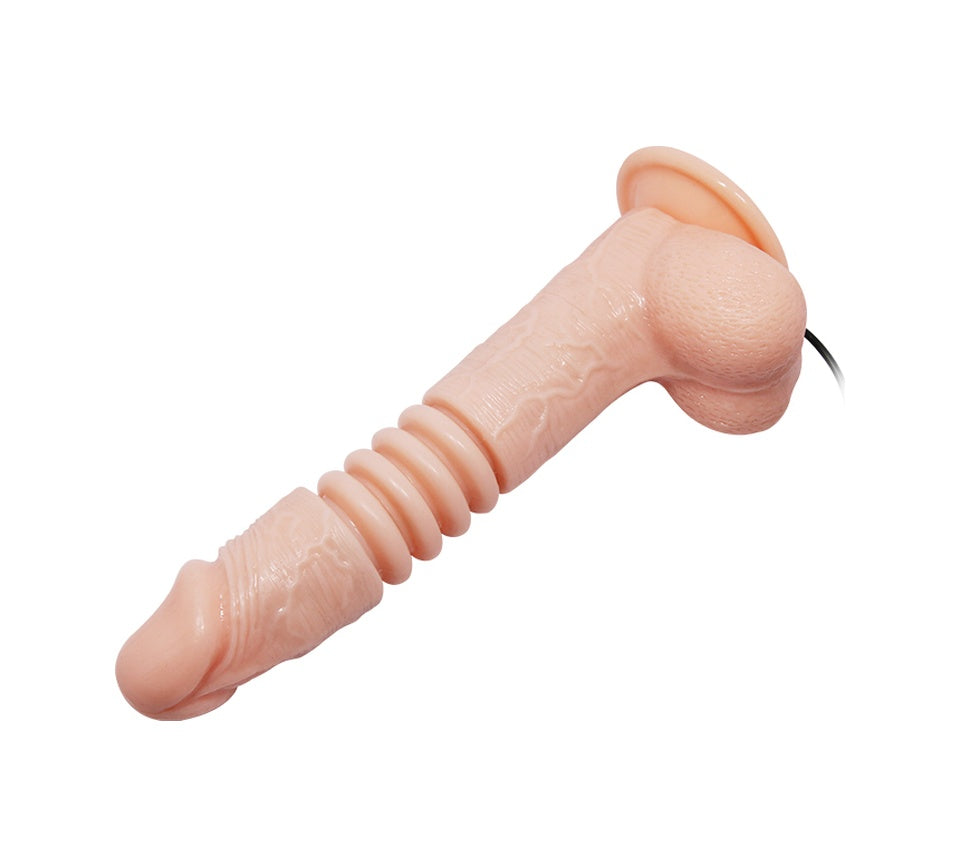 Oynarbaşlı 22 CM Akordiyon Titreşimli Vibratör Tasarım Dildo Penis