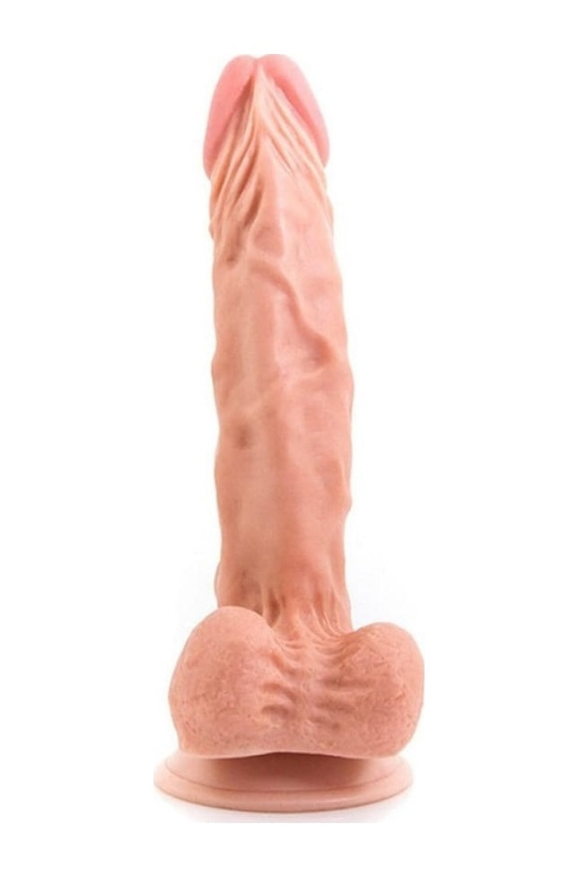 Tam Realistik 25 CM Vantuzlu Gerçekçi Ten Dokusunda Yapay Dildo