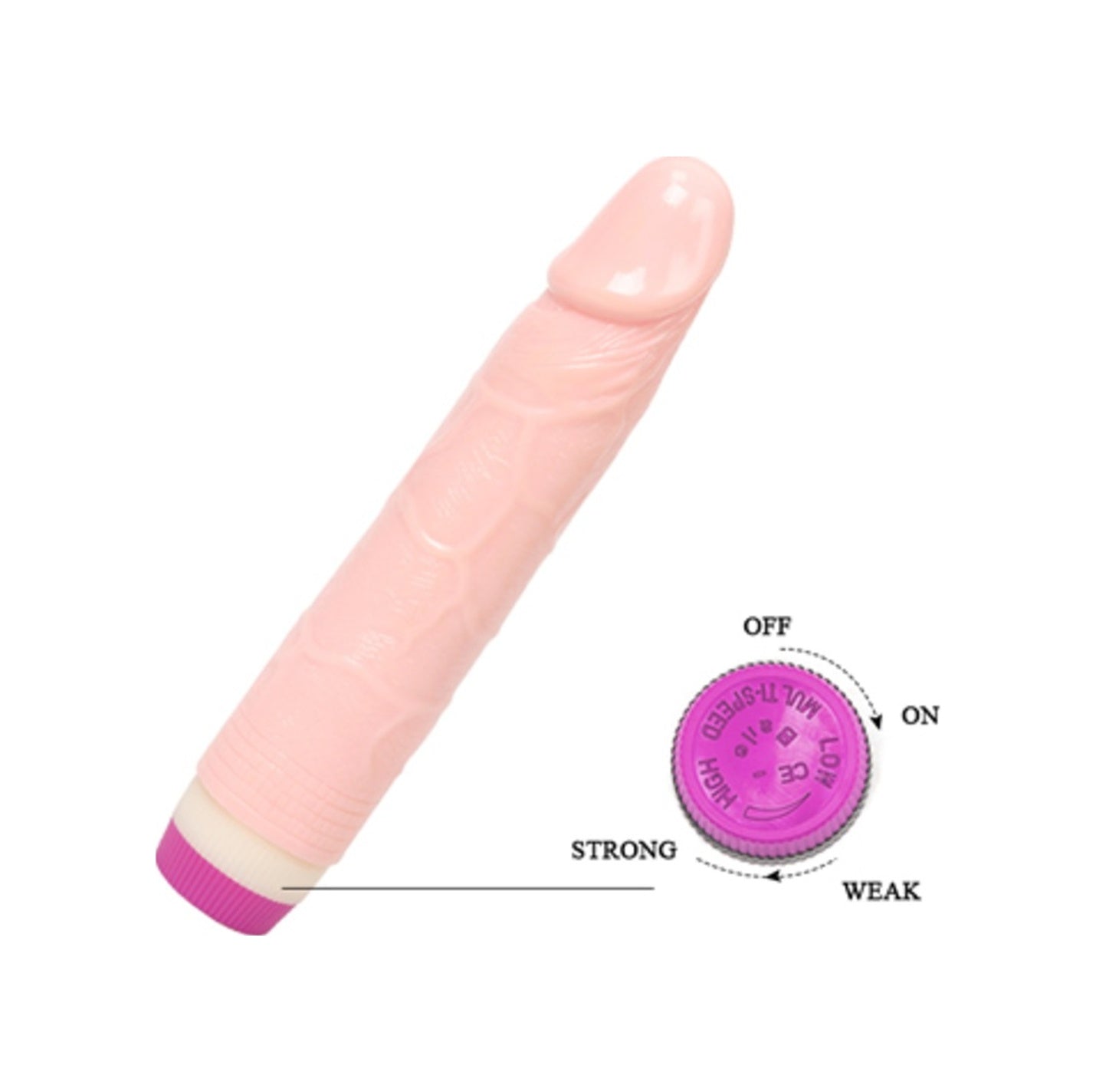Vibe 21 Cm Güçlü Titreşimli Realistik Vibratör Gerçekçi Penis