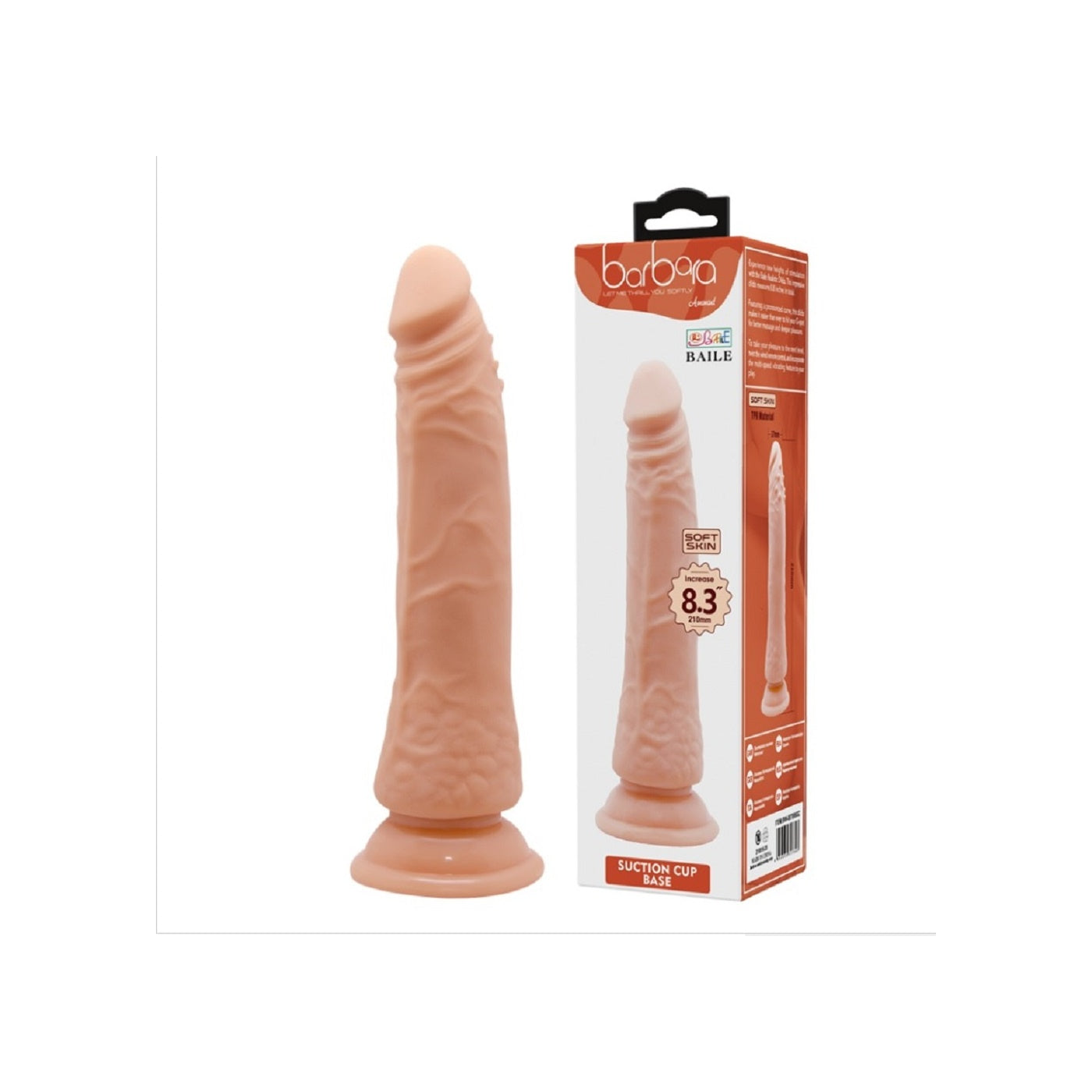 Baile Oynar Başlı Vantuzlu Realistik Penis Kıkırdaklı Anal Dildo Penis