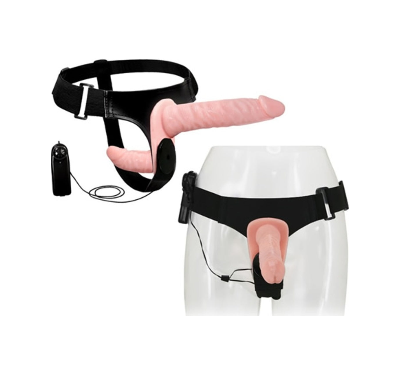 Baile Çift Taraflı Titreşimli Strapon Belden Bağlamalı Vibratör Penis