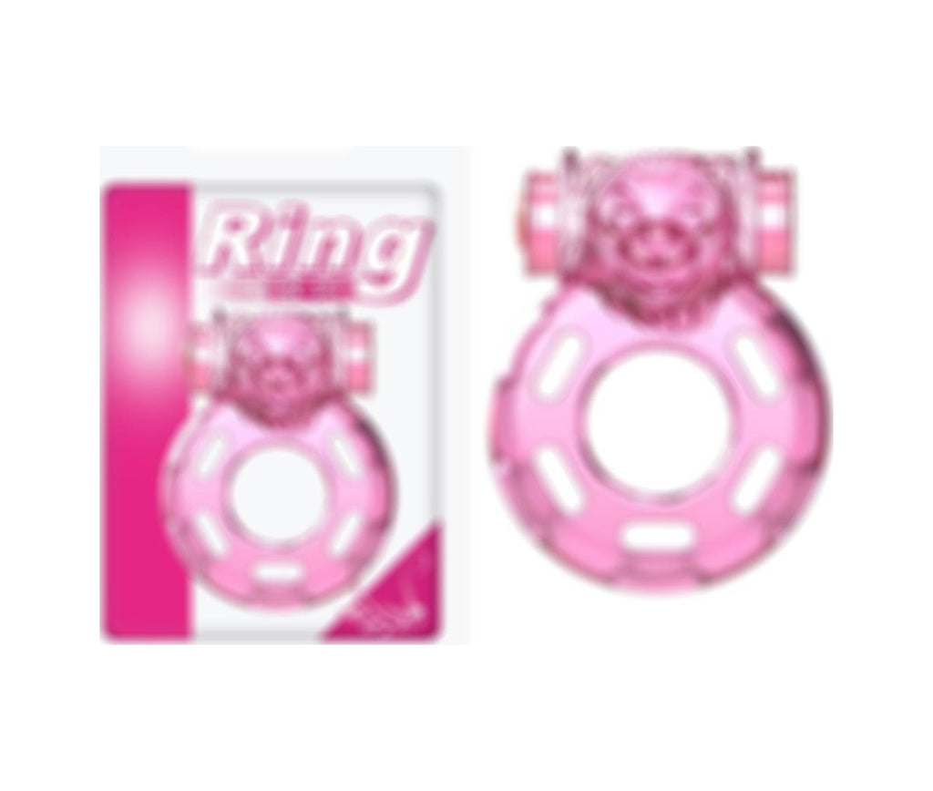 Bear Pink Güçlü Titreşimli Süper Silikon Penis Halkası Yüzüğü