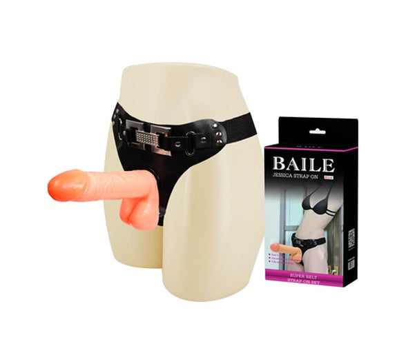Baile Belden Bağlamalı Protez Penis 18 CM Realistik Vibratör Dildo