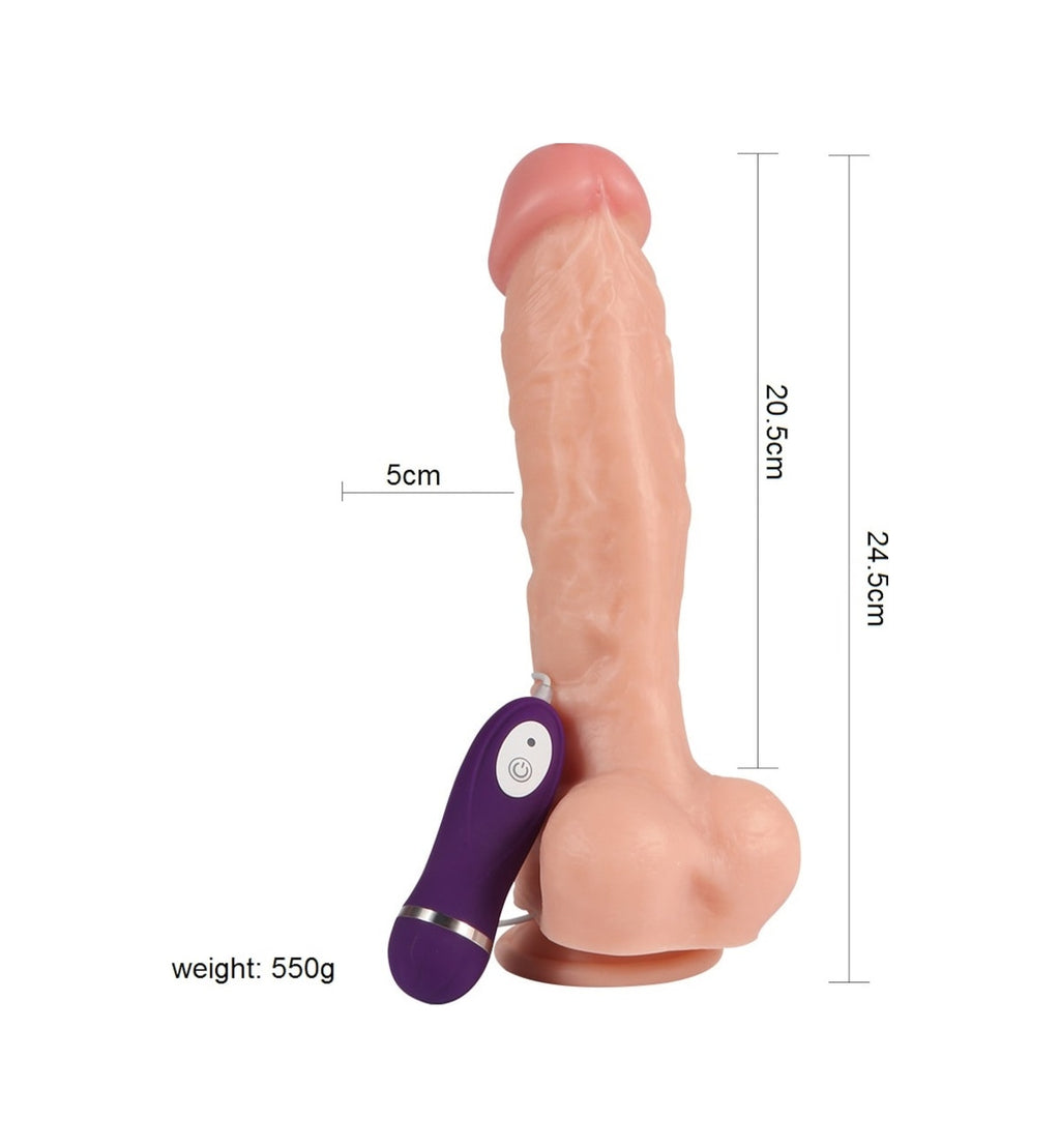 Shequ Big Apollo 25 Cm 10 Titreşimli Süper Realistik Vibratör Dev Penis