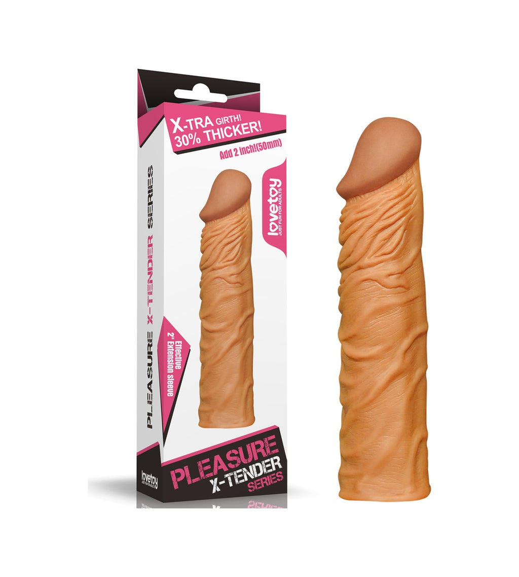 Lovetoy X-Tender Realistik 5 CM Dolgulu Penis Kılıfı + Jel