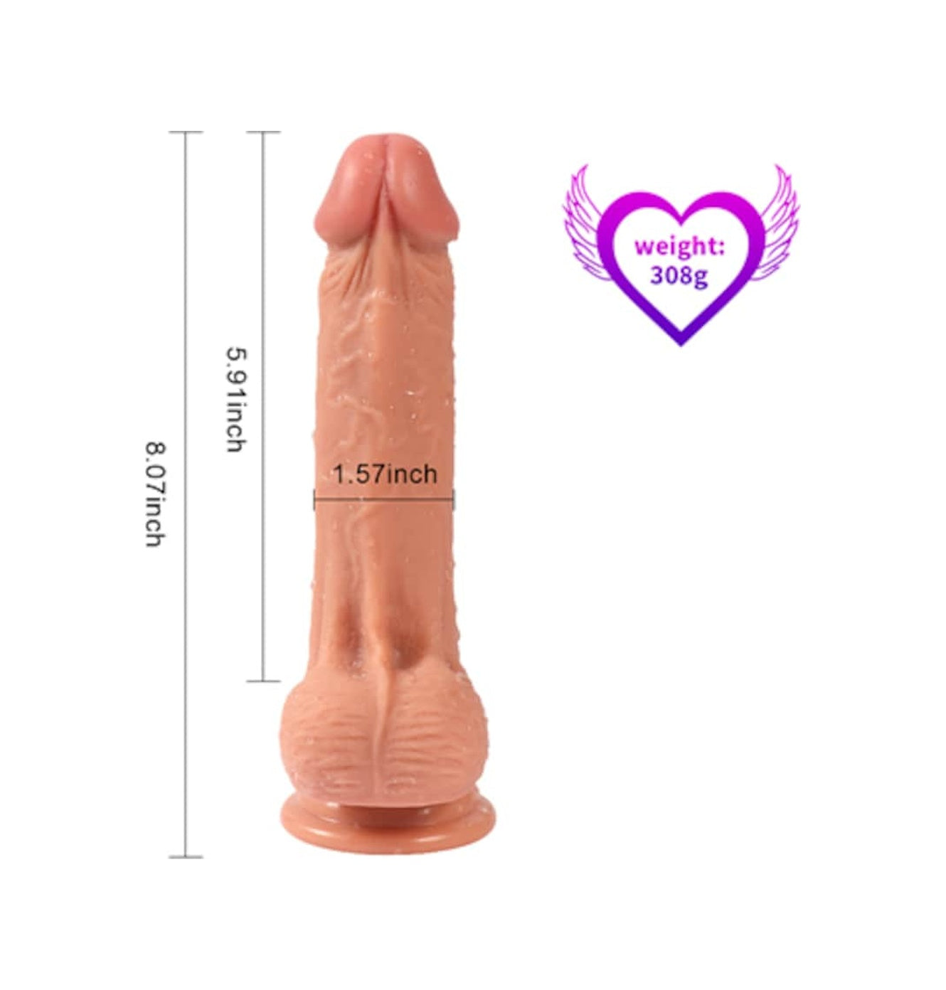 Tyler 20 Cm Yeni Nesil Çift Katmanlı Vantuzlu Tam Realistik Penis