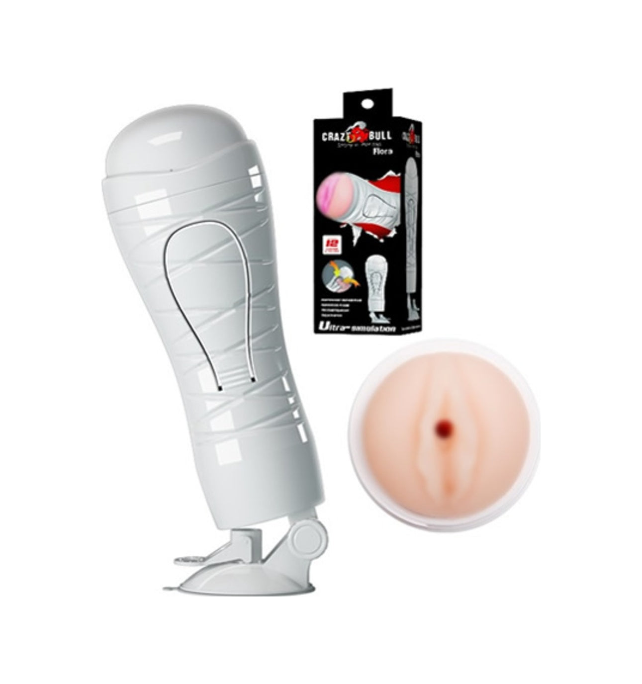 Crazy Bull Flora Kablosuz 12 Titreşimli Usb Şarjlı Realistik Suni Vajina