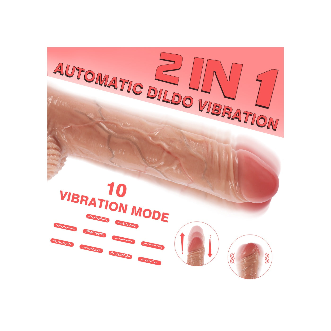 Usb Şarjlı Gidip Gelmeli Realistik 10 Titreşimli Vibratör Penis