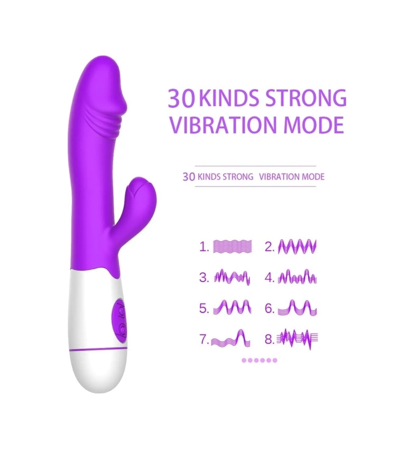 30 Hız Titreşimli Soft Silikon Dokuda Tavşan Vibratör
