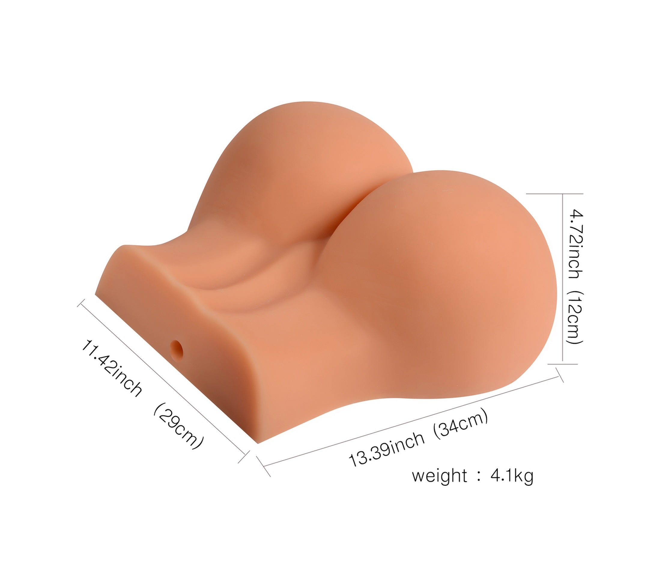 XL Büyük Boy 4 KG Realistik 2 İşlevli Kadın Kalça Yapay Suni Vajina ve Anüs