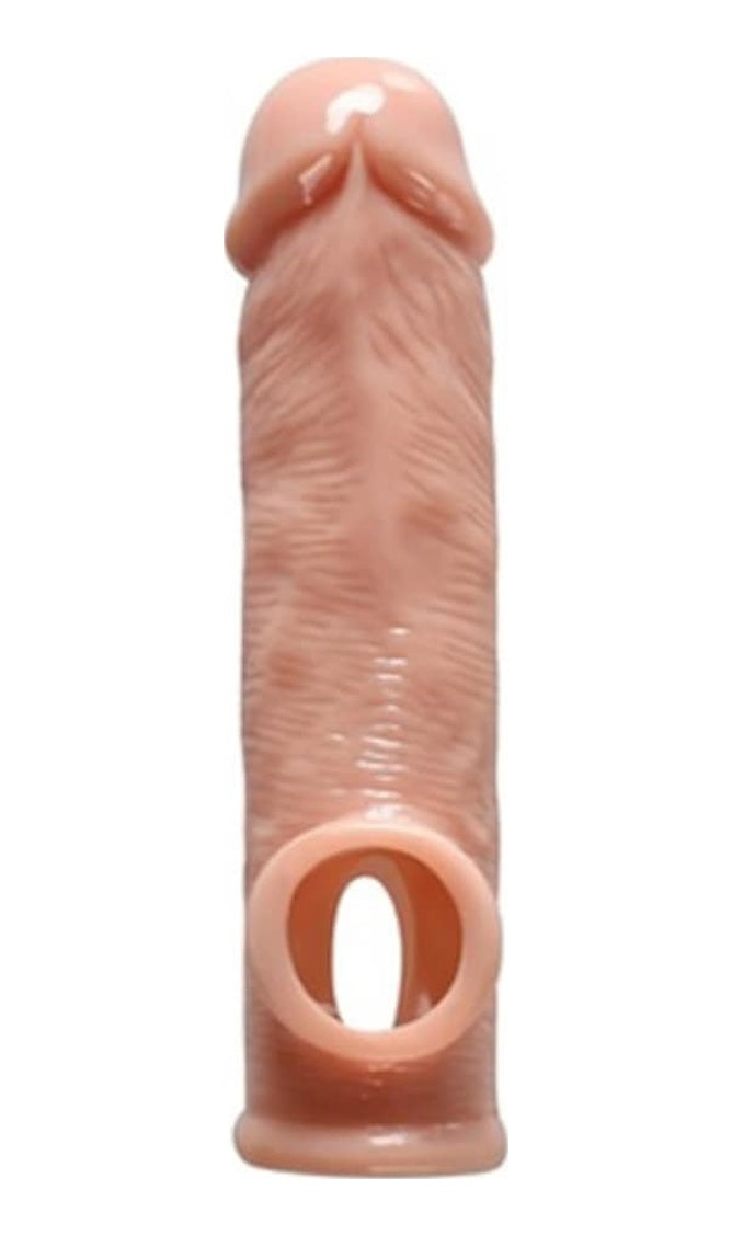 Big 16 Cm Realistik Uzatmalı Penis Kılıfı + Kaydırıcı