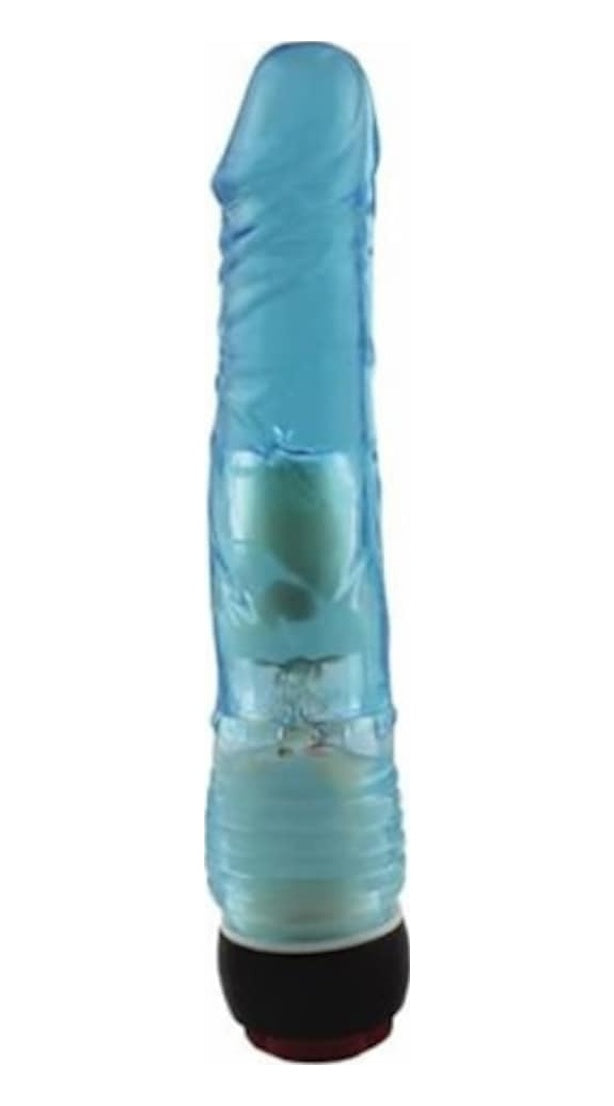 Crazy Bull Fantasy Vibes 18 Cm Titreşimli Mavi Jel Anal Vibratör Dildo Penis