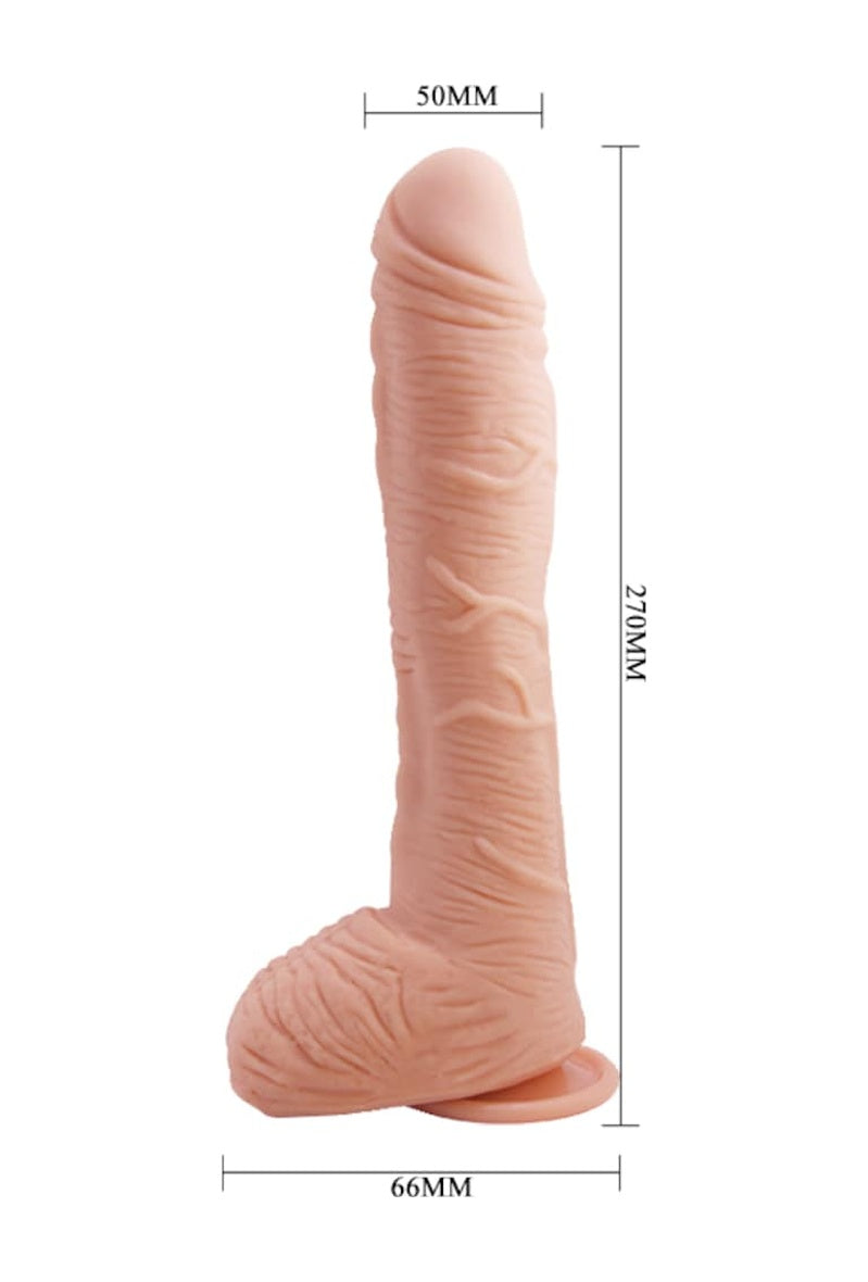 Baile Beautiful 27 Cm G-Spot Realistik Damarlı Vantuzlu Dev Dildo Penis