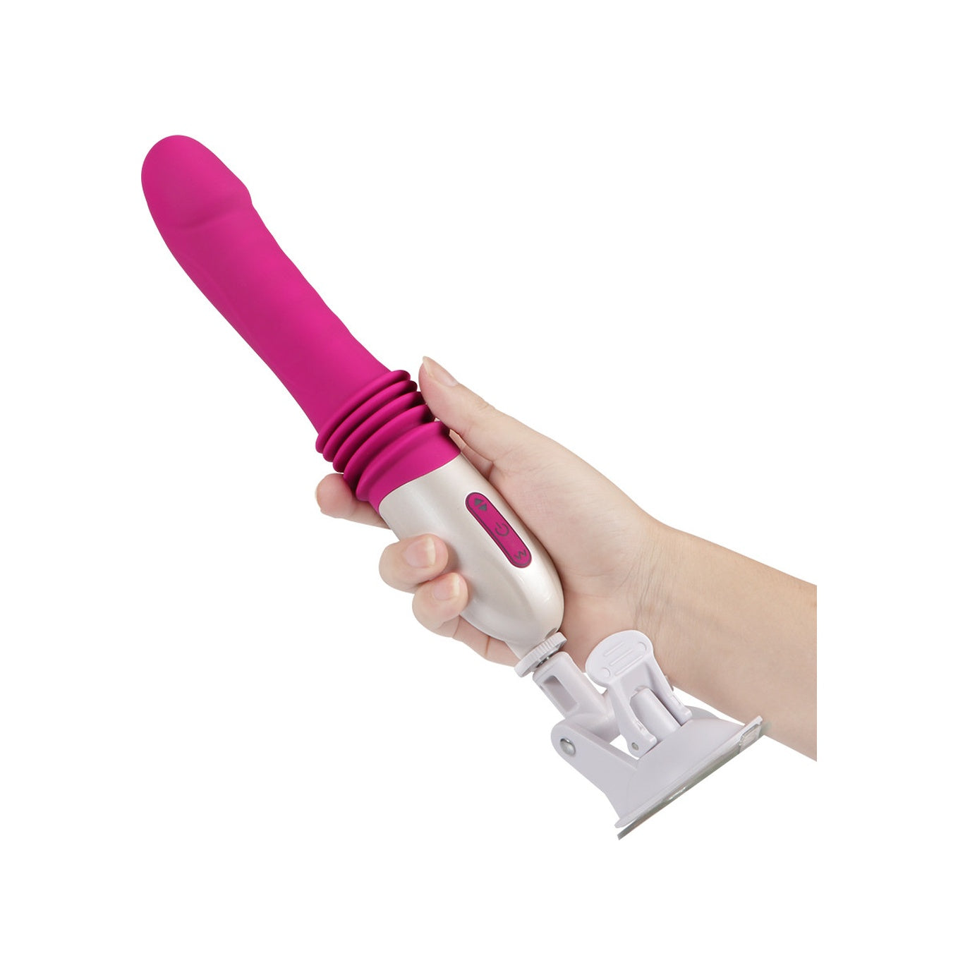 Usb Şarjlı Silikon Otomatik Sex Makinesi Vantuzlu Vibratör Dildo