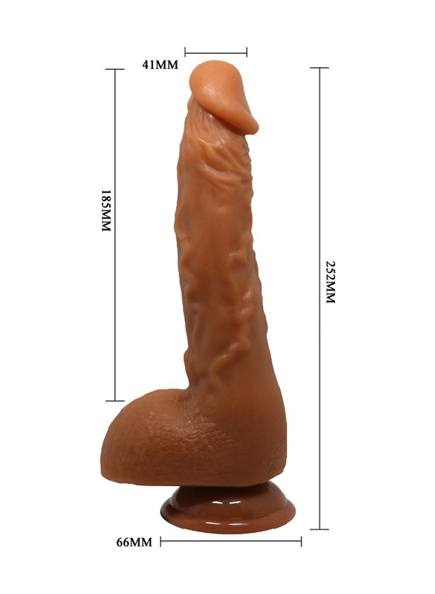 Gerçekçi Jason 25 CM Kavisli Penis Melez Damarlı Dev Dildo