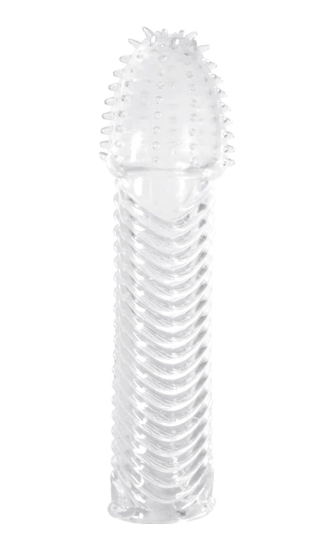 Basaltic 15 Cm Tırtıklı Silikon Uzatmalı Penis Kılıfı