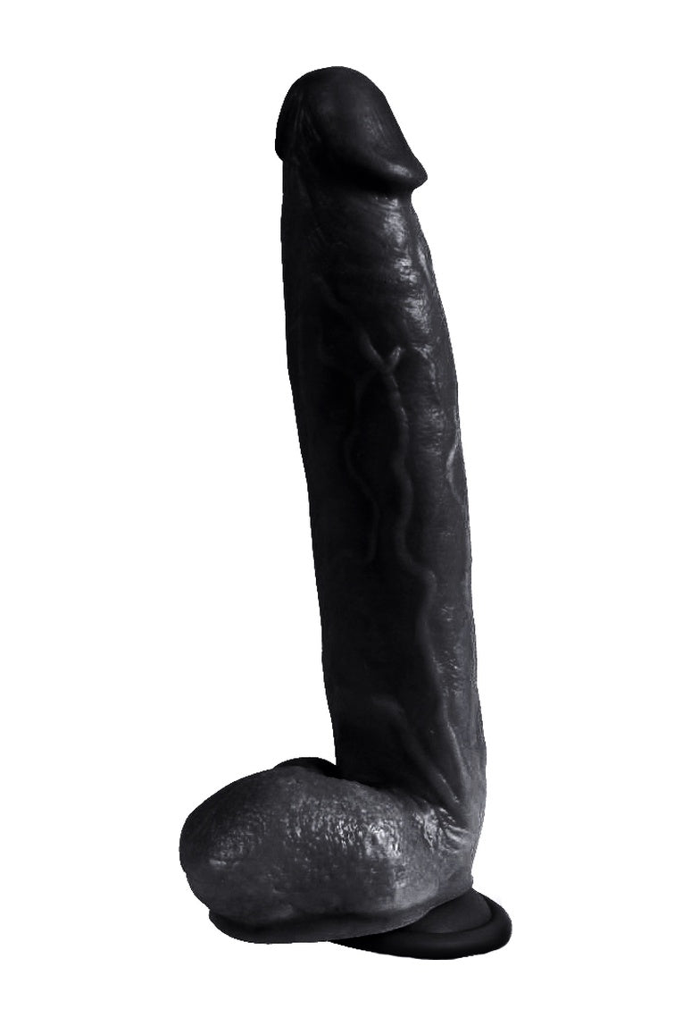 King Size Realistik 30 CM Gerçekçi Ten Dokusunda Vantuzlu Zenci Siyah Yapay Dildo Penis