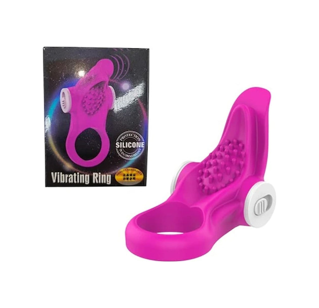 Crazy Bull Protect Silicone Tongue Güçlü Titreşimli Penis Halkası