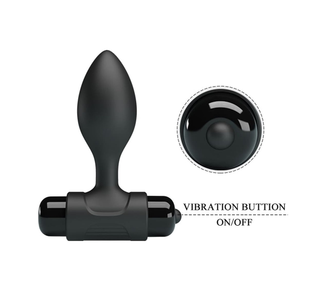 Pretty Love Vibra'S 9 Cm 10 Titreşimli Silikon Anal Vibratör Plug Anal Tıkacı