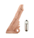 Titreşimli 17 CM Soft Yumuşak Dokulu Realistik Tırtıklı Penis Kılıfı