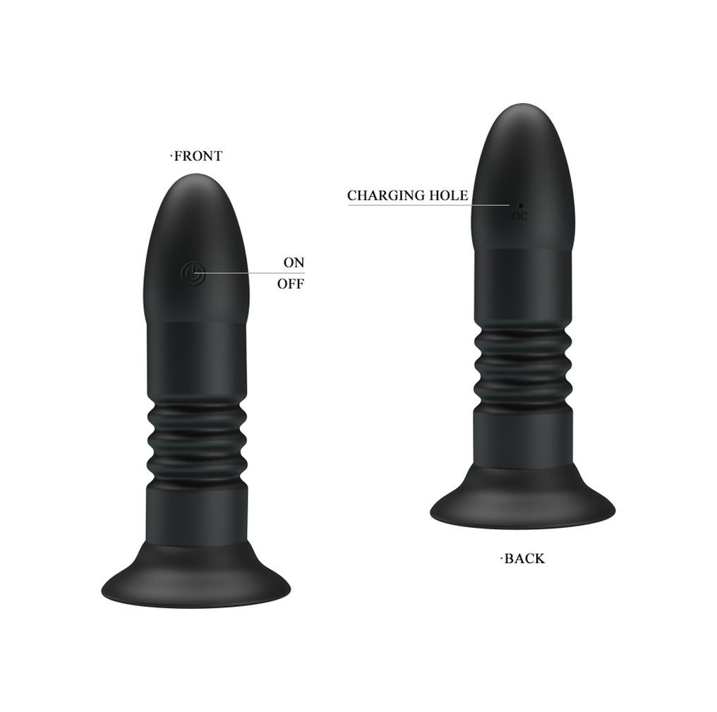 Uzaktan Kumandalı 4 Titreşim & 4 İleri Geri Hareketli USB Şarjlı Anal Plug