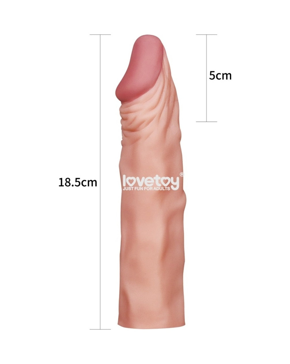 Lovetoy Pleasure 5 Cm Dolgulu Uzatmalı Realistik Penis Kılıfı