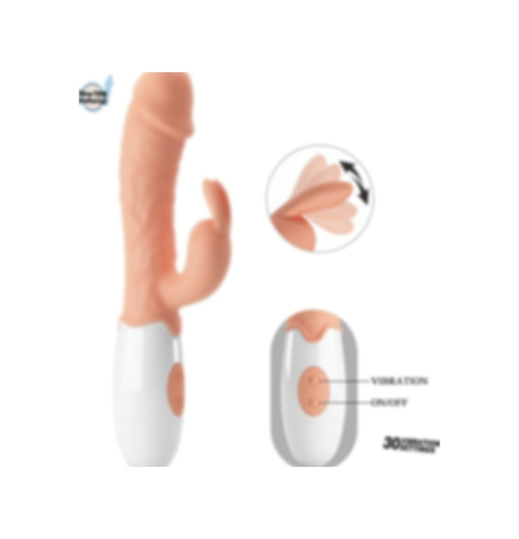 Pretty Love G Noktası Uyarıcılı 30 Titreşimli Silikon Damarlı Tavşan Vibratör