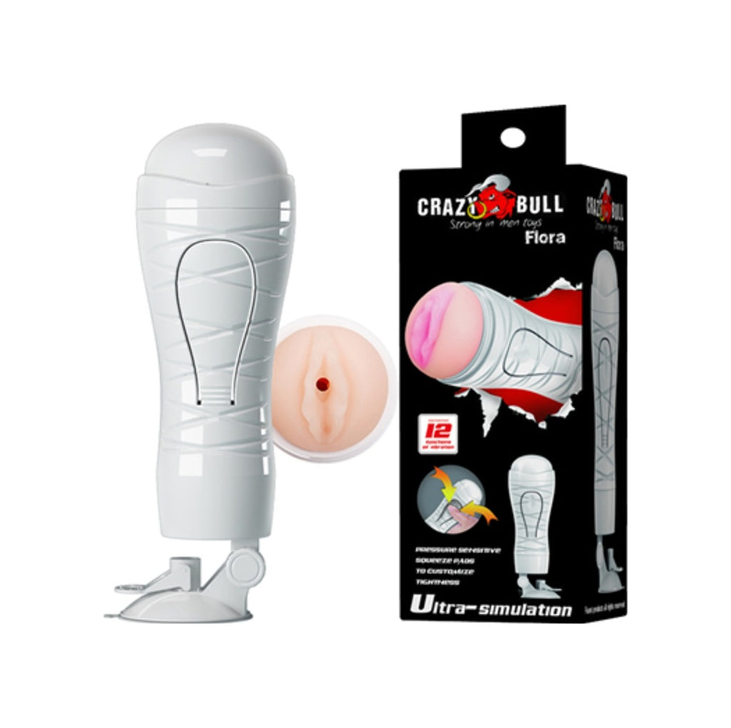 Crazy Bull Flora Kablosuz 12 Titreşimli Usb Şarjlı Realistik Suni Vajina