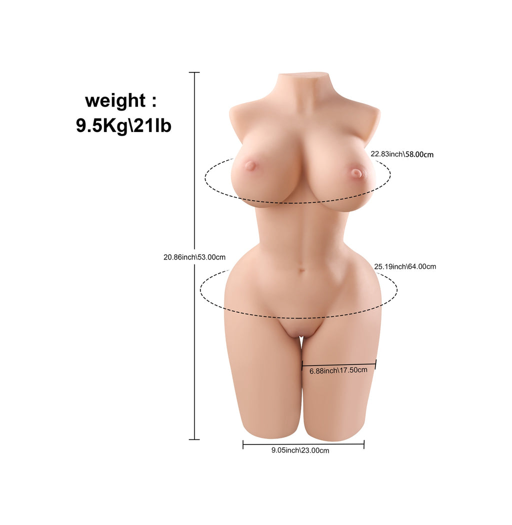 Gerçekçi Boyutlarda 3D Tam Realistik 53 CM İskelet Yapıda Tüm Vücut Mastürbatör