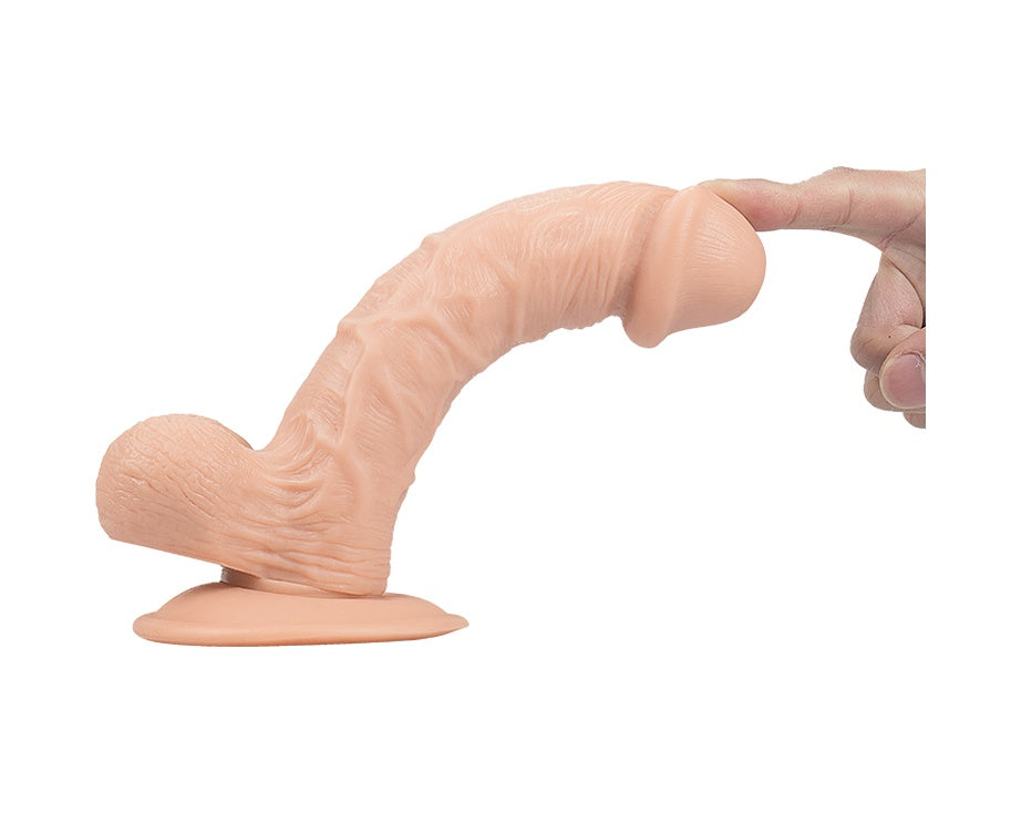 Süper Realistik Titreşimli 20 CM Dildo Yapay Penis Vibratör