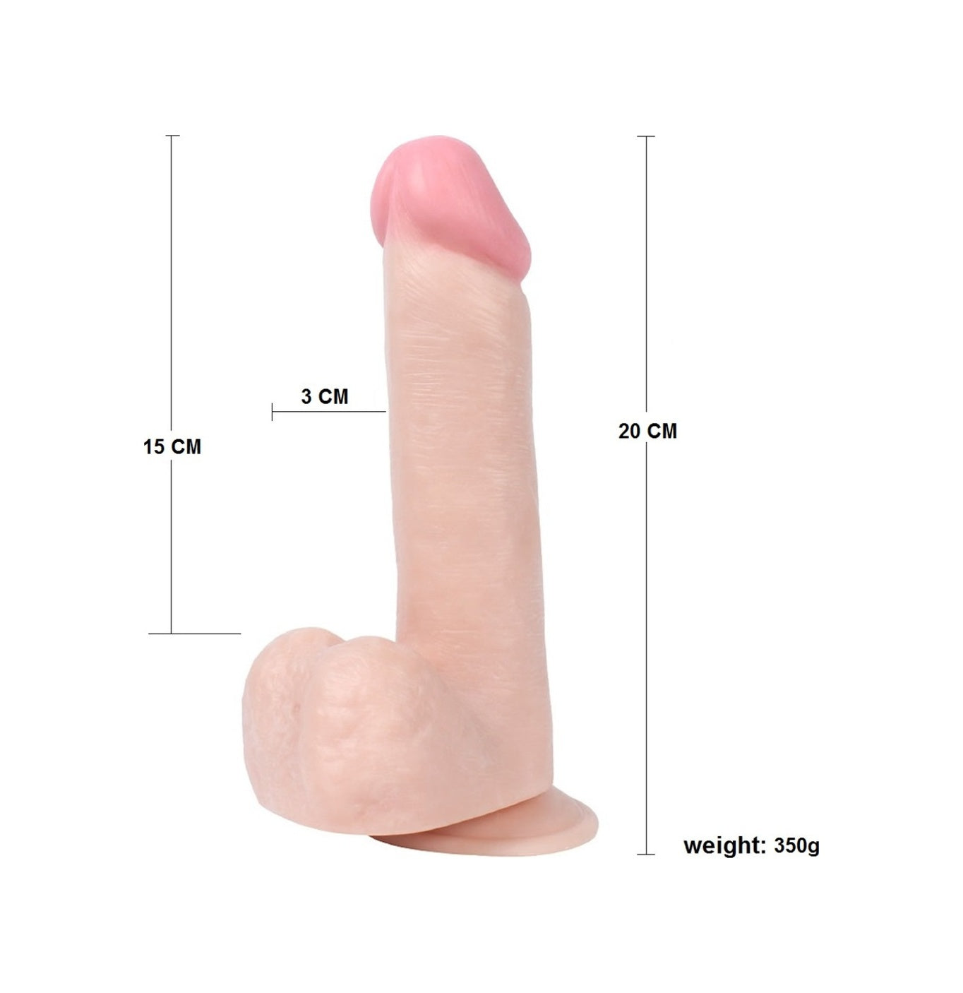 Strong 20 Cm Süper Gerçekçi Vantuzlu Kalın Realistik Penis Dildo