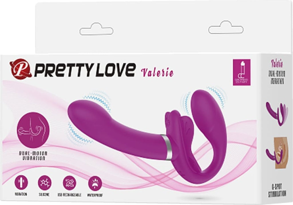 Pretty Love 12 Titreşimli Silikon Strap-On Usb Şarjlı Süper Lüks Vibratör
