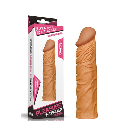 Lovetoy X-Tender 5 CM Dolgulu Realistik Uzatmalı Penis Kılıfı