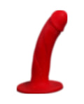 Kırmızı Penis Başlı Vajinal Silikon Plug Dildo