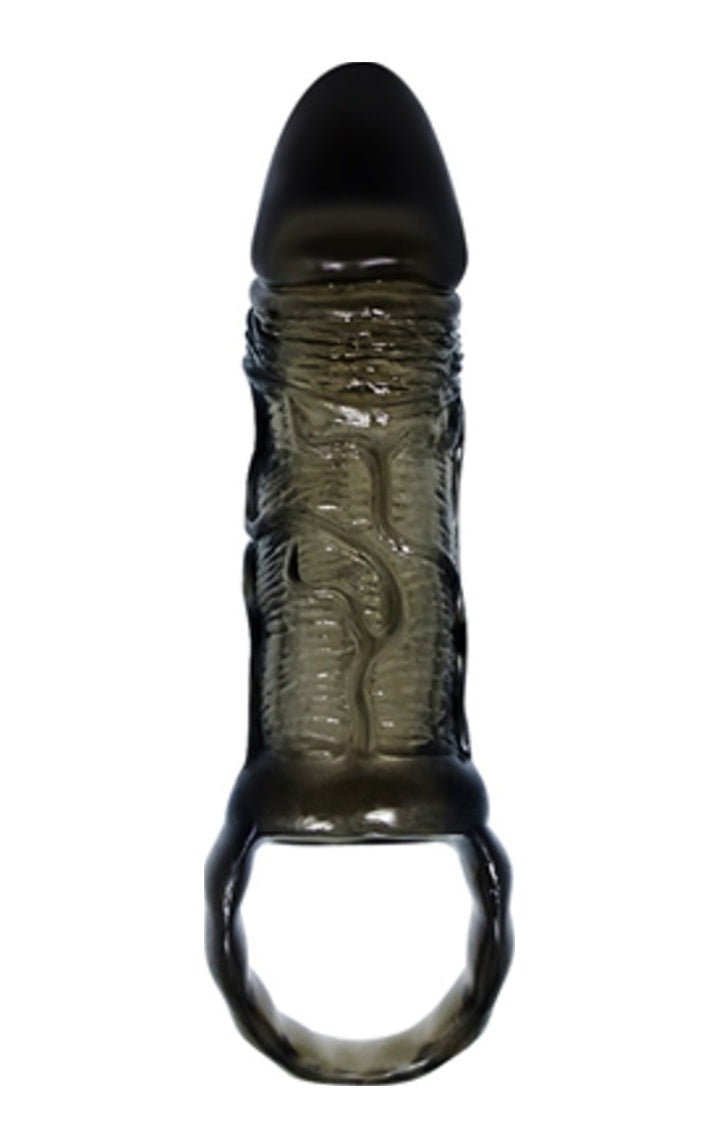 Pretty Love Breyden 16 Cm Siyah Zenci Uzatmalı Silikon Penis Kılıfı Dildo