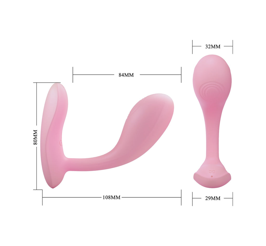 Kavisli G-spot App Vibratör Kadifemsi Yumuşak Doku Ve 12 Titreşim